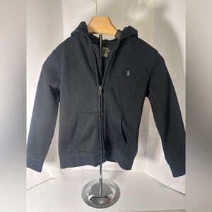Polo by Ralph Lauren Boys Black Zip-Up Hoodie size (7)